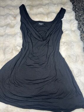 naked wardrobe Black Sleeveless Cowl Neck Mini Dress